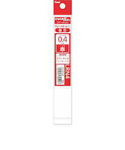 ぺんてる（Pentel）　ジェルボールペン替芯　0.4mm　XLRN4-B　赤