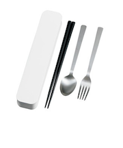 ハコヤ（HAKOYA）　大人のカトラリー　3点セット　33302　ホワイト