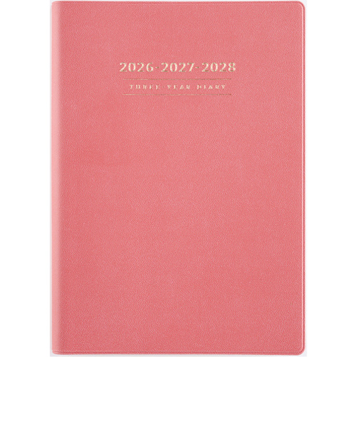 【2026年1月始まり】　高橋書店　3年卓上日誌　A5　デイリー2日1ページ　481　ピンク　各月1日始まり