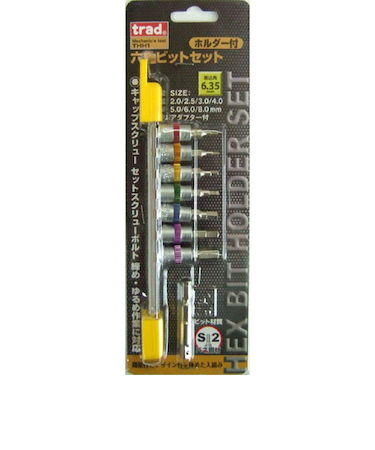 Trad　ホルダー付6角ビットセット　THH－1