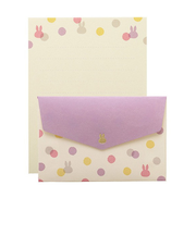 マルアイ ミッフィー ミニレターセット レ-MY1PU ドットパープル