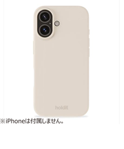 【iPhone16】　ホールディット（Holdit）　シリコンケース　ライトベージュ
