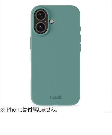 【iPhone16】　ホールディット（Holdit）　シリコンケース　モスグリーン