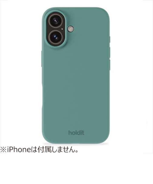 【iPhone16】　ホールディット（Holdit）　シリコンケース　モスグリーン