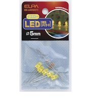 エルパ（ELPA）　LED　HK－LED5H　径5mm　イエロー