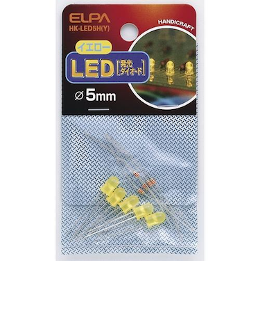 エルパ（ELPA）　LED　HK－LED5H　径5mm　イエロー