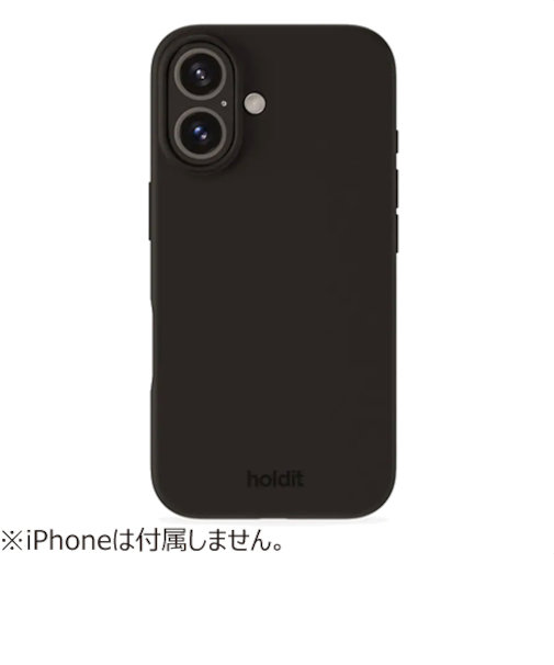 【iPhone16】　ホールディット（Holdit）　シリコンケース　ブラック