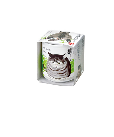 聖新陶芸　お芽でたおちょこ吾輩猫　GD1028－1　ミント