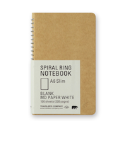 トラベラーズカンパニー　スパイラルリングノート　A6　無罫　15242　ホワイト