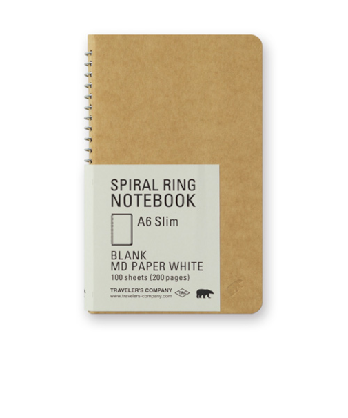 トラベラーズカンパニー　スパイラルリングノート　A6　無罫　15242　ホワイト