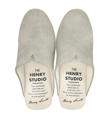 ドロワープラス（DRAWER　PLUS）　PU　ピエーデスリム型スリッパ　M　ライトグレー