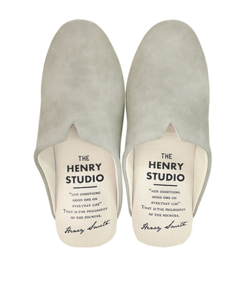 ドロワープラス（DRAWER　PLUS）　PU　ピエーデスリム型スリッパ　M　ライトグレー