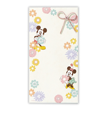 ホールマーク（Hallmark）　祝い事全般　封筒　ディズニー　無地フラワー　ミッキーマウス＆ミニーマウスIII　820527