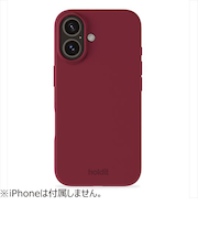 【iPhone16】　ホールディット（Holdit）　シリコンケース　レッドベルベット