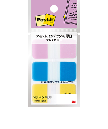 スリーエム（3M）　ポストイット　フィルムインデックス　厚口　マルチカラー　686MC－3N　フラワー