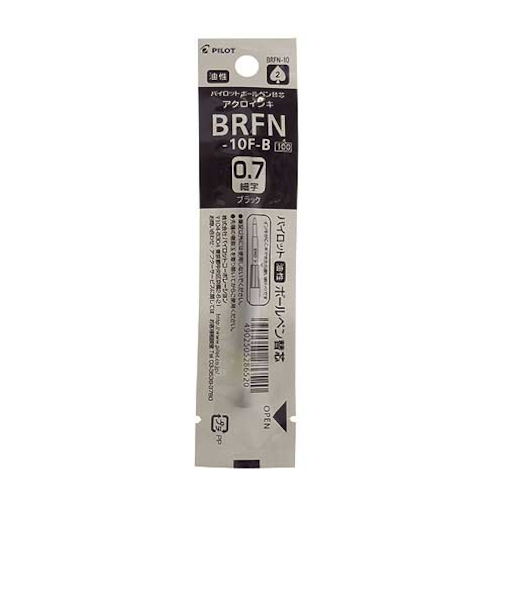 パイロット（PILOT）　油性ボールペン替芯（アクロインキ）　0.7mm　BRFN-10F-B　ブラック