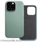 【iPhone15ProMax】　モフト（MOFT）　MOVAS　レザーケース　スモークターコイズ