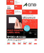 エーワン（A-one）　ラベルシール　プリンタ兼用　キレイにはがせるタイプ　マット紙　ホワイト　A4判　10面　四辺余白付　31283
