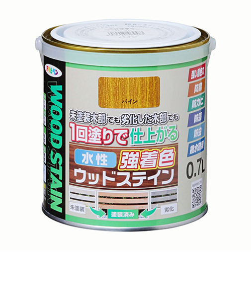 アサヒペン　水性　強着色　ウッドステイン　0.7L　パイン