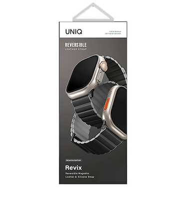 ユニーク（UNIQ）　Revix　Reversible　Magnetic　Leather＆Silicone　Strap　AppleWatch　42／44／45／