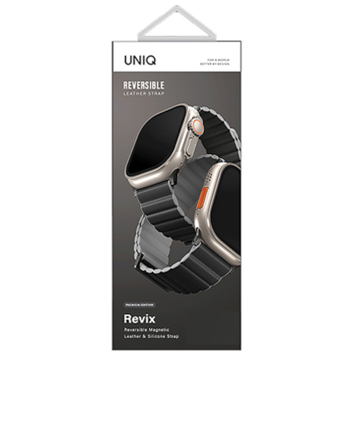 ユニーク（UNIQ）　Revix　Reversible　Magnetic　Leather＆Silicone　Strap　AppleWatch　42／44／45／