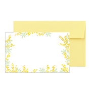 包む　メッセージカード　封筒付き　H-TC0A0　ピュアミモザ