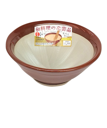 シリコン付すり鉢　5号　赤茶