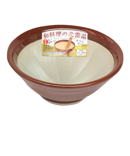 シリコン付すり鉢　5号　赤茶