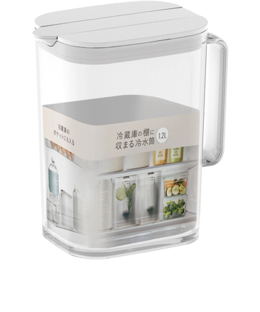 アスベル（ASVEL)　冷蔵庫の棚に収まる冷水筒　1.2L　SP－121　ホワイト