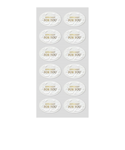 包む　ラッピングシール　FOR　YOU　TW018　ホワイト　12枚入