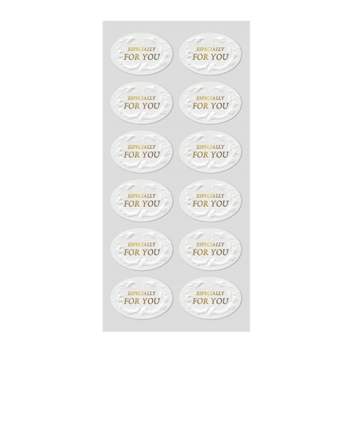 包む　ラッピングシール　FOR　YOU　TW018　ホワイト　12枚入