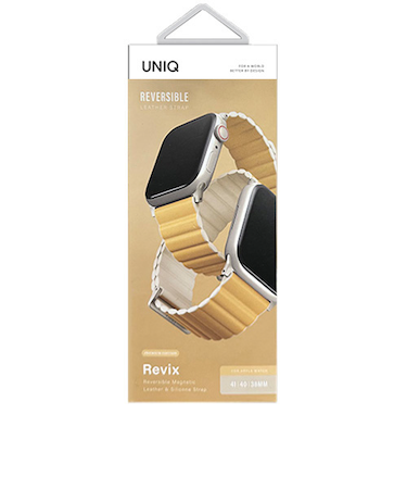 ユニーク（UNIQ）　Revix　Reversible　Magnetic　Leather＆Silicone　Strap　AppleWatch　41／40／38　