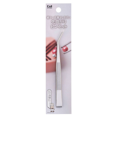 貝印（KAI）　先曲がりピンセット　DL7257