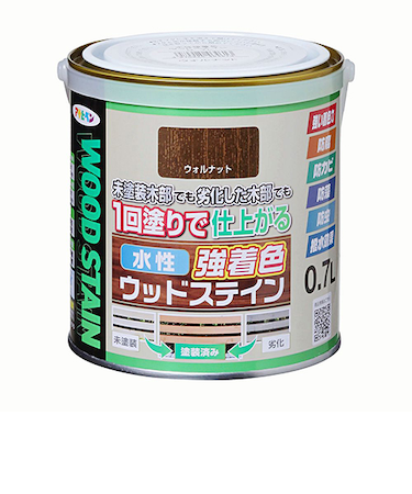 アサヒペン　水性　強着色　ウッドステイン　0.7L　ウォルナット