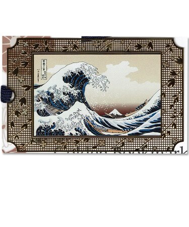 東洋精密工業　浮世絵しおり北斎　UK002　神奈川　沖波裏
