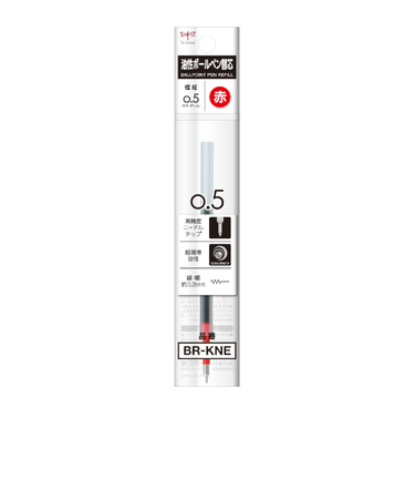 トンボ鉛筆（Tombow）　油性ボールペン替芯　0.5mm　BR-KNE25　赤