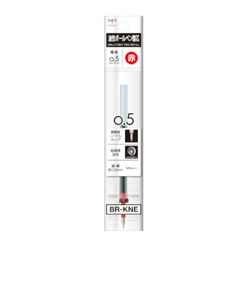 トンボ鉛筆（Tombow）　油性ボールペン替芯　0.5mm　BR-KNE25　赤