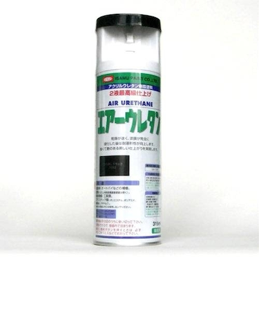 イサム　エアーウレタンスプレー　315ml　つや消し黒