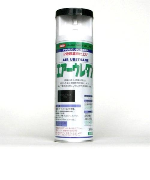 イサム　エアーウレタンスプレー　315ml　つや消し黒