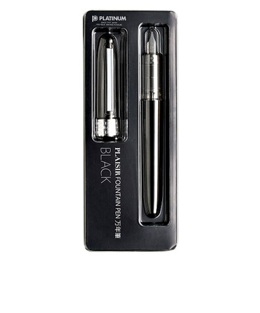 プラチナ万年筆（PLATINUM）　プレジール万年筆　ギフトパック　PGB-1000　細字　＃1　ブラック