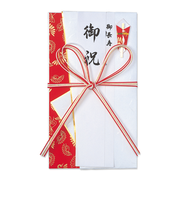 マルアイ　花結び5本　赤白　キ－595R