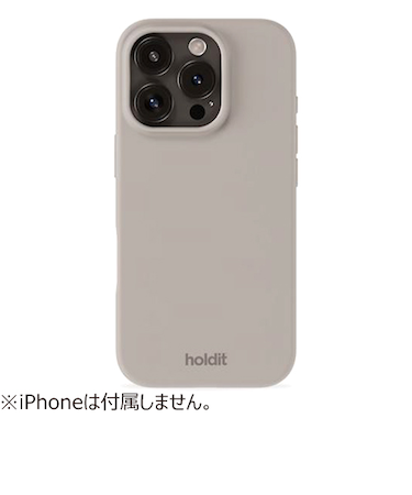【iPhone16Pro】　ホールディット（Holdit）　シリコンケース　トープ