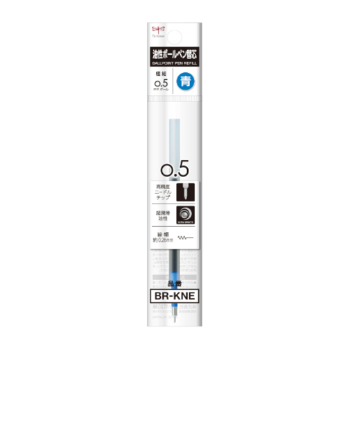 トンボ鉛筆（Tombow）　油性ボールペン替芯　0.5mm　BR-KNE15　青
