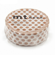 カモ井　mt　1P　MT01D364R　ドット／ミルクティー