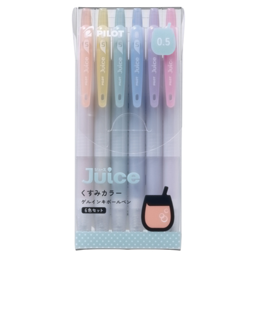 パイロット（PILOT）　ゲルインクボールペン　ジュース　0.5mm　くすみカラー　6色セット　LJU156CKU