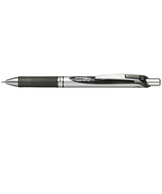 ぺんてる（Pentel）　ノック式エナージェル0.3mm　BLN73ーA　シルバー軸　黒インキ