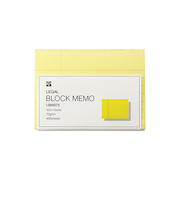 伊東屋　Lブロックメモ　LBM075　イエロー