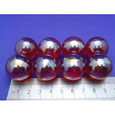 花昭O－3　オーロラレッド　25mm　8粒