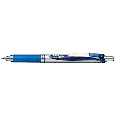 ぺんてる（Pentel）　ノック式エナージェル0.4mm　BLN74ーC　シルバー軸　青インキ