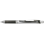 ぺんてる（Pentel）　ノック式エナージェル1.0mm　BL80－A　シルバー軸　黒インキ